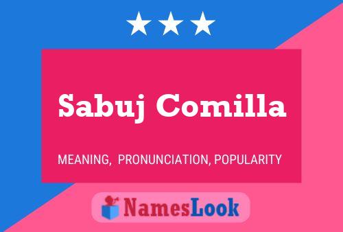 Sabuj Comilla Name Poster