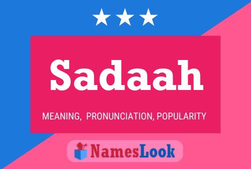 Sadaah Name Poster