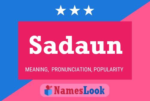 Sadaun Name Poster