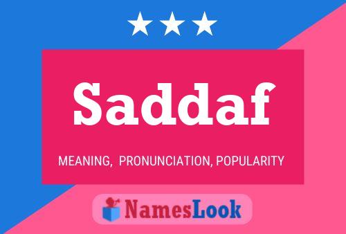 Saddaf Name Poster