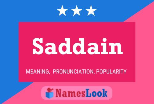 Saddain Name Poster