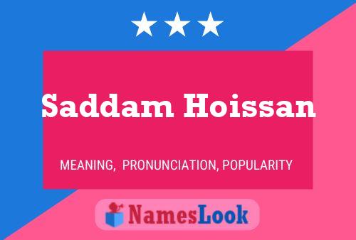 Saddam Hoissan Name Poster