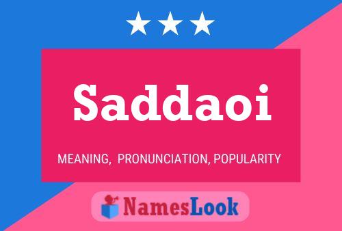 Saddaoi Name Poster