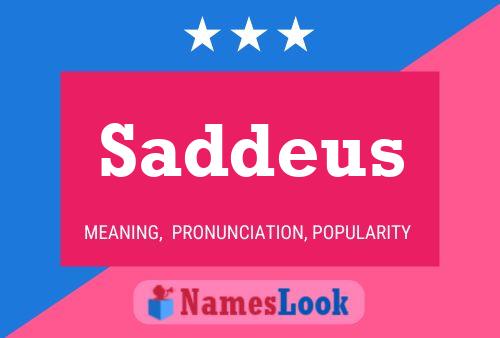 Saddeus Name Poster