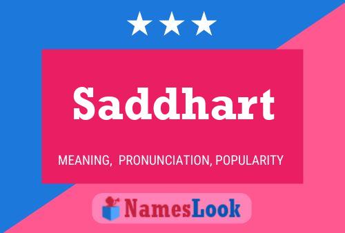 Saddhart Name Poster