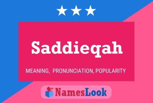 Saddieqah Name Poster