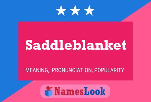 Saddleblanket Name Poster