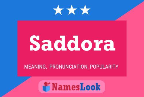 Saddora Name Poster