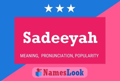 Sadeeyah Name Poster