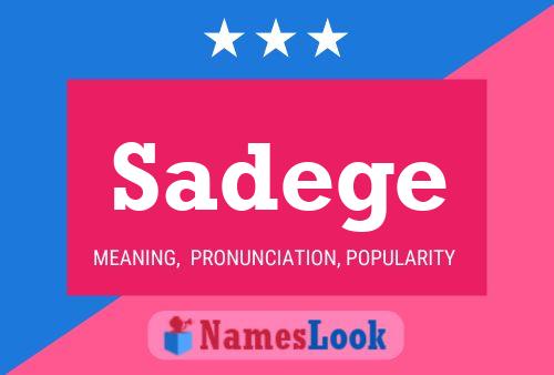 Sadege Name Poster