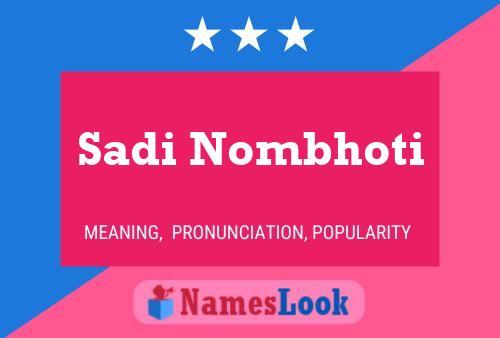 Sadi Nombhoti Name Poster