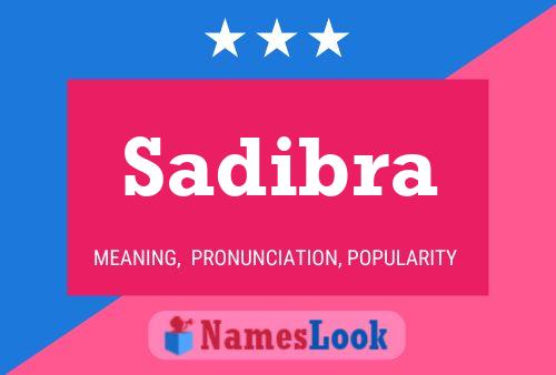 Sadibra Name Poster