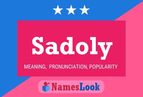 Sadoly Name Poster