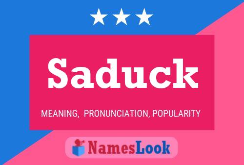 Saduck Name Poster