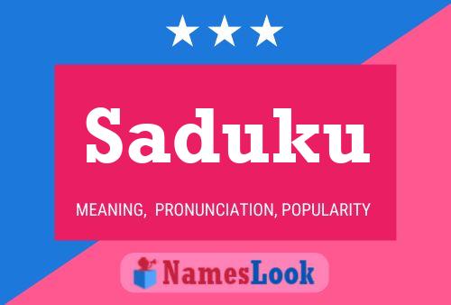 Saduku Name Poster