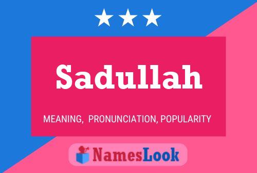 Sadullah Name Poster