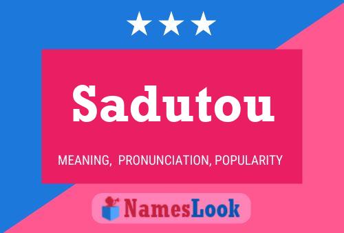 Sadutou Name Poster