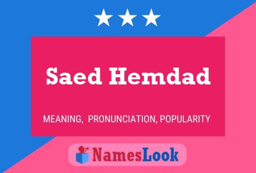 Saed Hemdad Name Poster