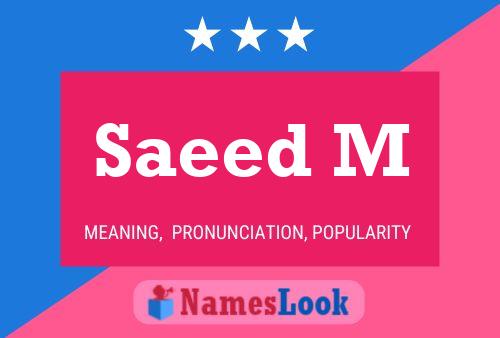 Saeed M Name Poster