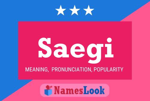 Saegi Name Poster