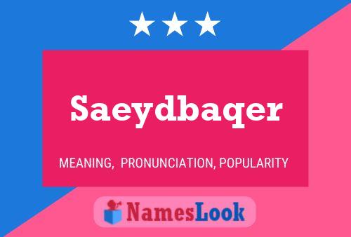 Saeydbaqer Name Poster