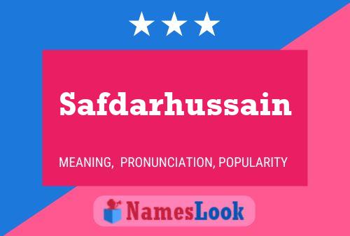 Safdarhussain Name Poster