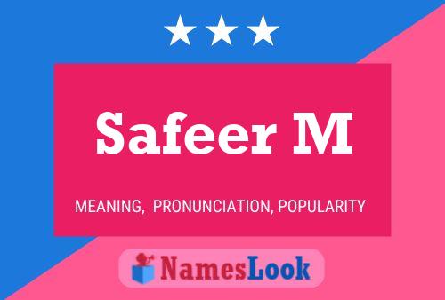 Safeer M Name Poster