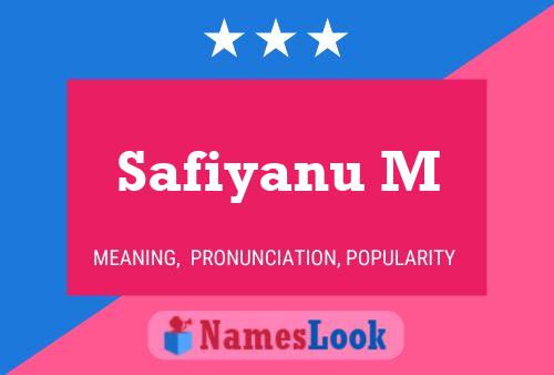 Safiyanu M Name Poster