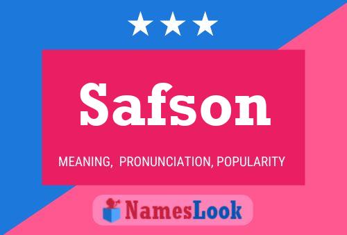 Safson Name Poster