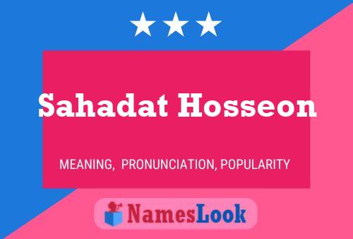 Sahadat Hosseon Name Poster