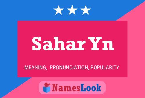 Sahar Yn Name Poster