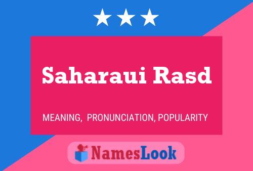 Saharaui Rasd Name Poster