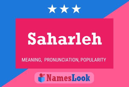 Saharleh Name Poster