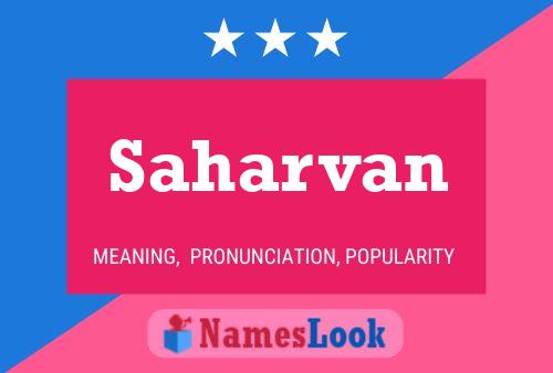 Saharvan Name Poster