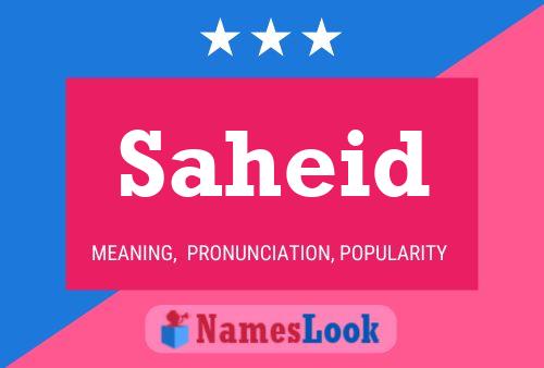 Saheid Name Poster