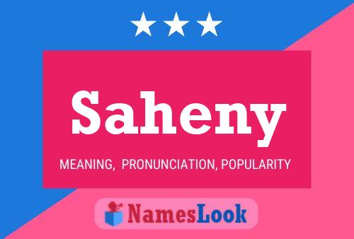 Saheny Name Poster