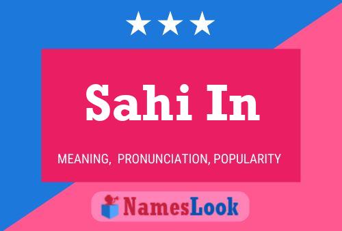 Sahi In Name Poster