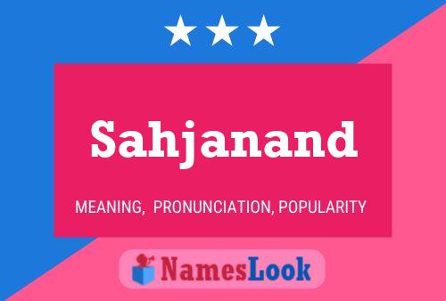 Sahjanand Name Poster