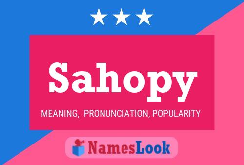 Sahopy Name Poster