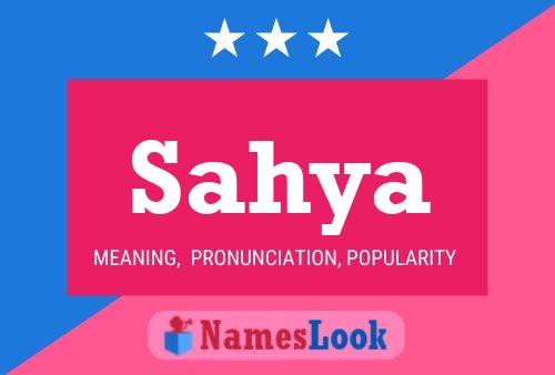 Sahya Name Poster