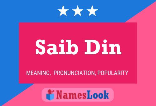 Saib Din Name Poster