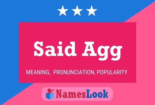 Said Agg Name Poster