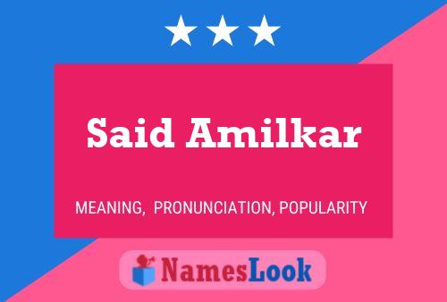 Said Amilkar Name Poster