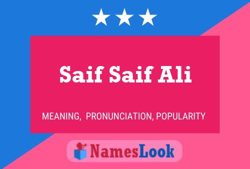 Saif Saif Ali Name Poster