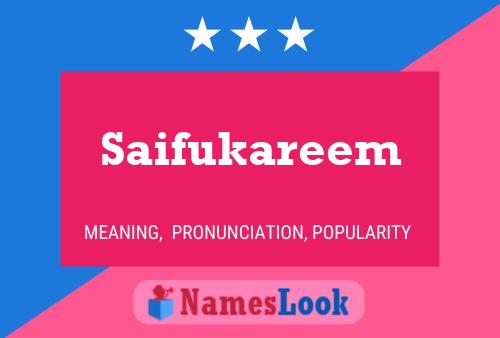 Saifukareem Name Poster