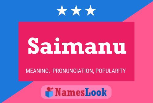 Saimanu Name Poster