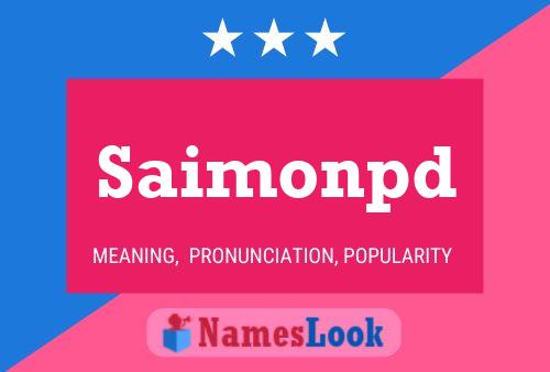 Saimonpd Name Poster