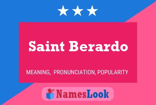 Saint Berardo Name Poster