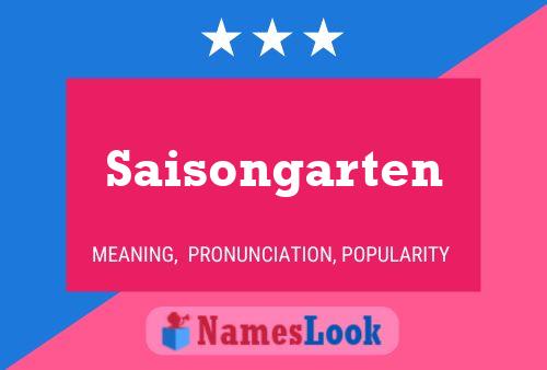 Saisongarten Name Poster