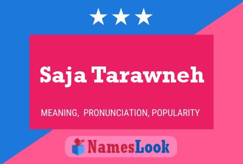 Saja Tarawneh Name Poster